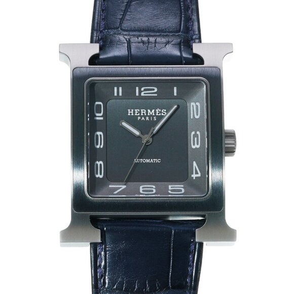 HERMES H watch HH5.841C gray mens Watches Mechanical Automatic Ginzo - Picture 1 of 7